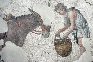 mosaico-di-un-uomo-che-nutre-un-asino